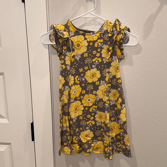 EUC Girls Gymboree Store Flower Floral Flutter Ruffle Sleeve Dress Size 6 - Picture 1 of 10